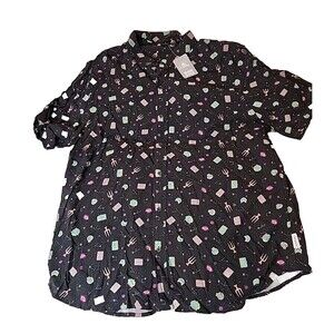 Disney Haunted Mansion Tarot Cards Universe Mens Shirt button down 3XL NEW NWT